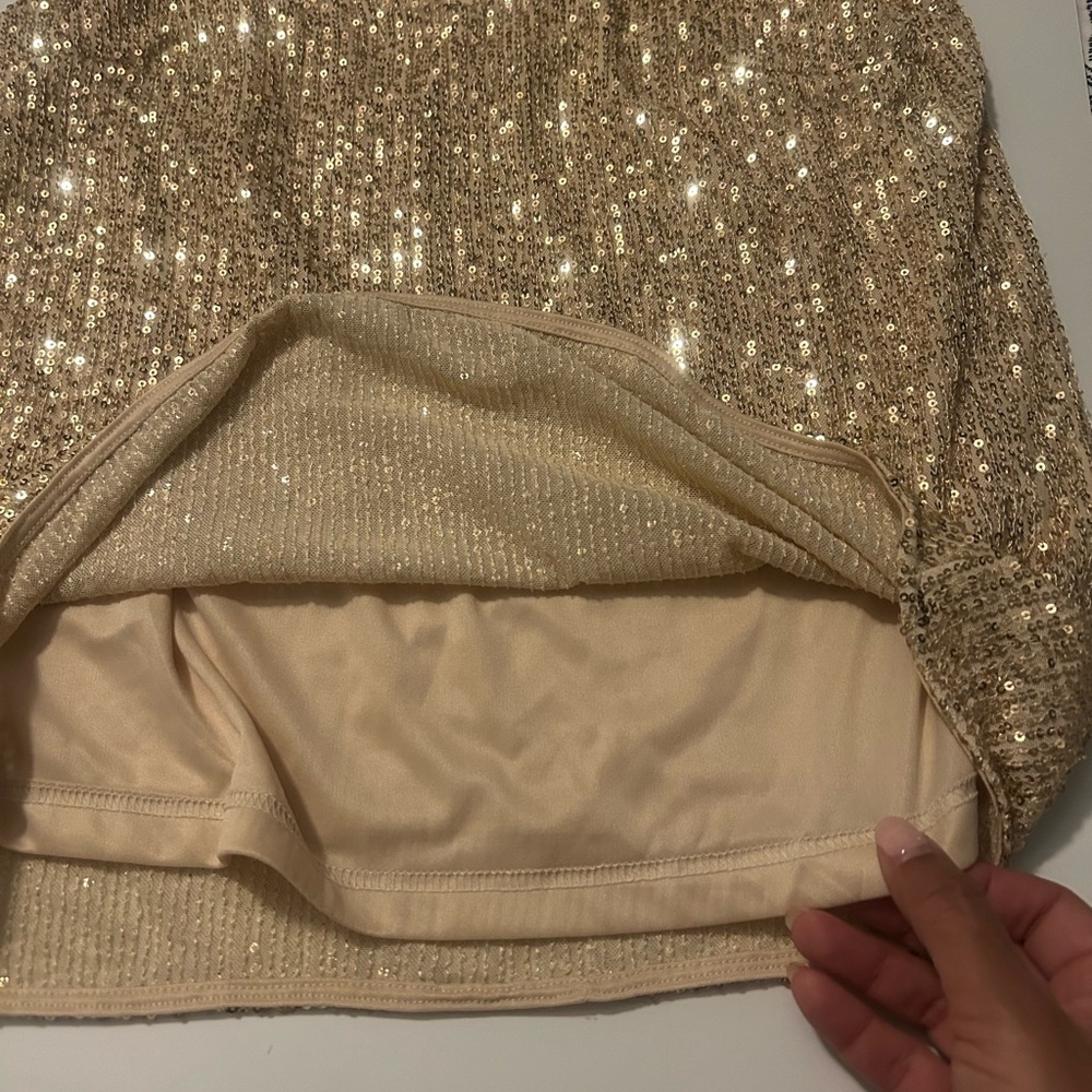 Amazon Essentials Gold Sequin Camisole - image 3